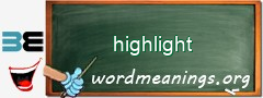 WordMeaning blackboard for highlight